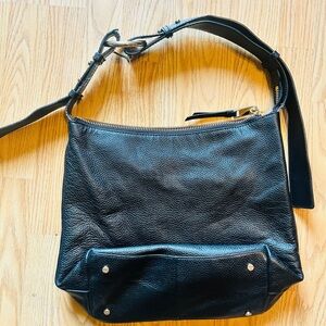 Calvin Klein Black Leather Shoulder Bag